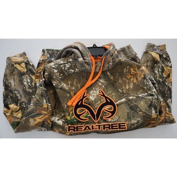 Staghorn STF65862 Men's Sz M Real Tree Edge Camo Logo Fleece Hoodie Sweatshirt - Picture 6 of 6